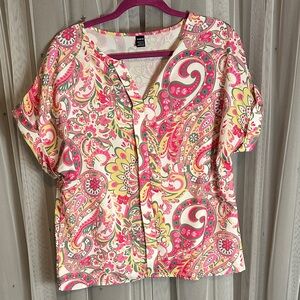 SHEIN Multicolor Paisley Blouse